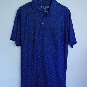 Pebble Beach Blue Polo Shirt Classic Style
